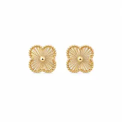 BRINCO FLOR DA TERRA BANHADO A OURO 18K