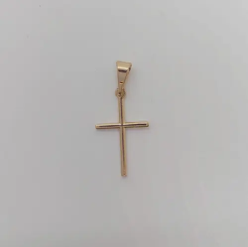 PINGENTE CRUZ ESSENCE BANHADA A OURO 18K