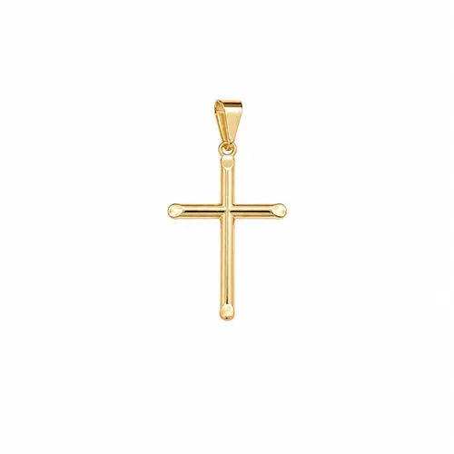 PINGENTE CRUZ  CLASSICA P BANHADA A OURO 18K