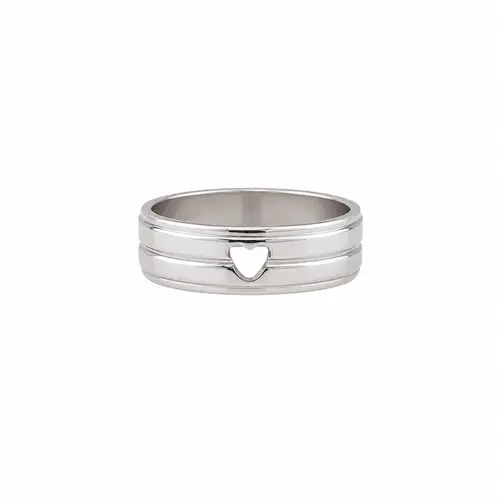 ALIANÇA CORAÇÃO MINIMALISTA BANHADA A OURO 18K