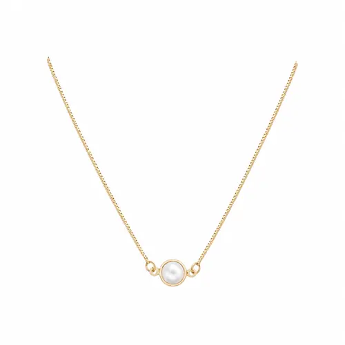 CHOKER PONTO DE LUZ COM PÉROLA BANHADA A OURO 18K