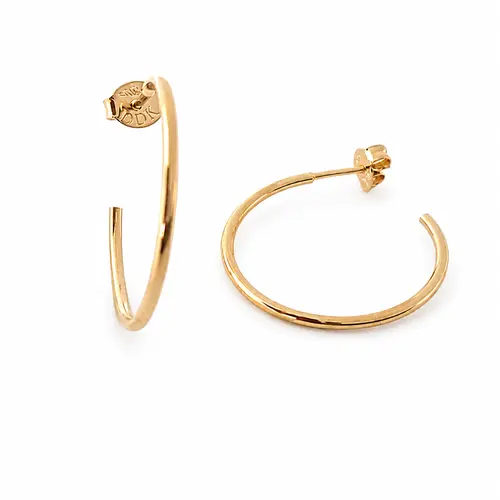 ARGOLA ESSENCIAL BANHADA A OURO 18K