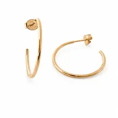 ARGOLA ESSENCIAL BANHADA A OURO 18K