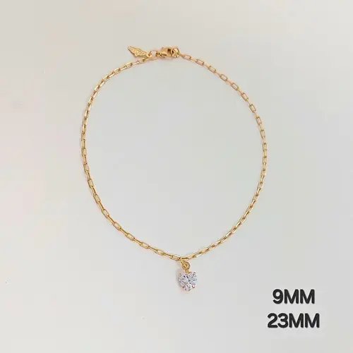 Tornozeleira Ponto de Luz Banhado a Ouro 18K
