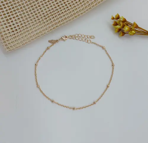 PULSEIRA PLUS ESFERAS DE OURO BANHADA A OURO 18K
