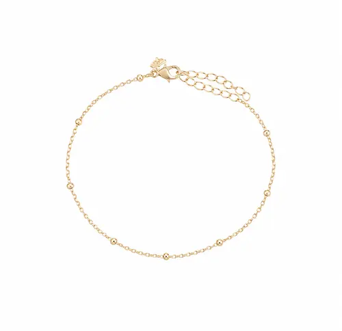 PULSEIRA PLUS ESFERAS DE OURO BANHADA A OURO 18K