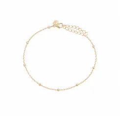 PULSEIRA PLUS ESFERAS DE OURO BANHADA A OURO 18K