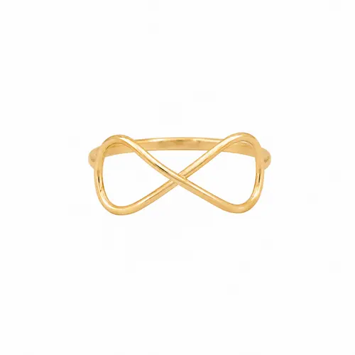ANEL INFINITO PLUS BANHADO A OURO 18K
