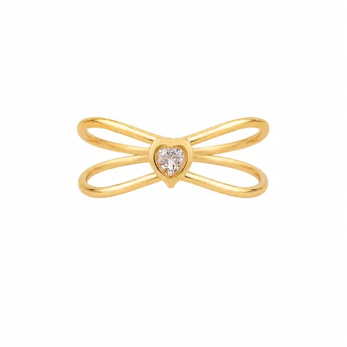 ANEL LAÇO DE AMOR PLUS BANHADO A OURO 18K