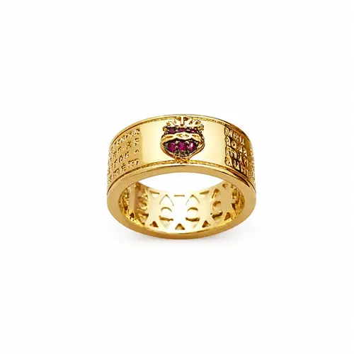ANEL SAGRADO AMOR BANHADO A OURO 18K