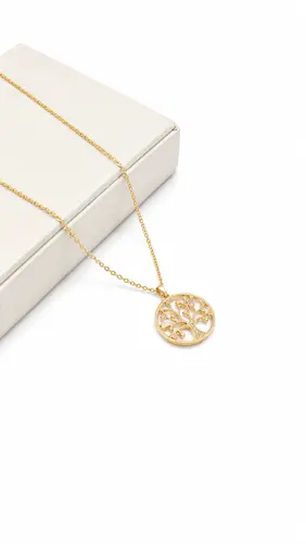 COLAR ARVORE DA VIDA BANHADO A OURO 18K