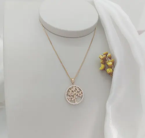 COLAR ARVORE DA VIDA VAZADO BANHADO A OURO 18K
