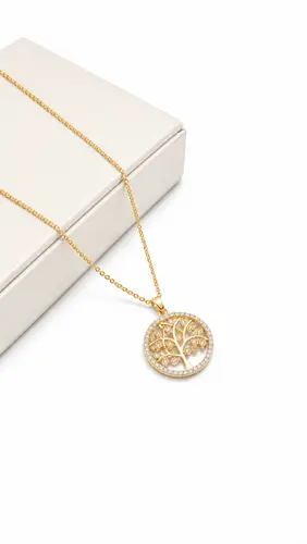 COLAR ARVORE DA VIDA VAZADO BANHADO A OURO 18K