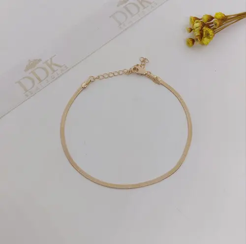PULSEIRA FLAT GOLD BANHADA A OURO 18K