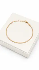 PULSEIRA FLAT GOLD BANHADA A OURO 18K