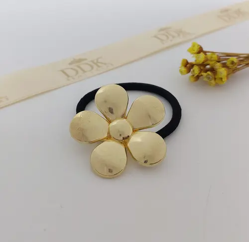 ELÁSTICO GOLDEN FLOWER BANHADO A OURO 18K