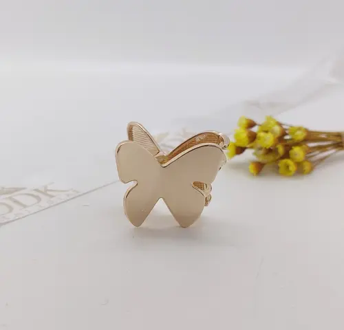 PRESILHA BUTTERFLY BANHADA A OURO 18K