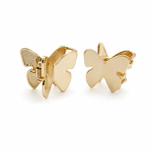 PRESILHA BUTTERFLY BANHADA A OURO 18K