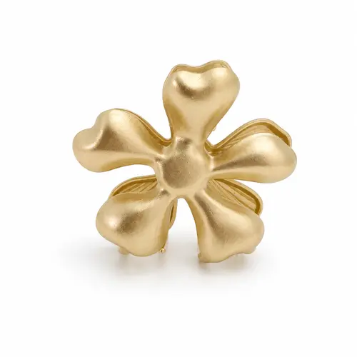 PRESILHA FLOR GOLDEN BLOMM BANHADA A OURO 18K