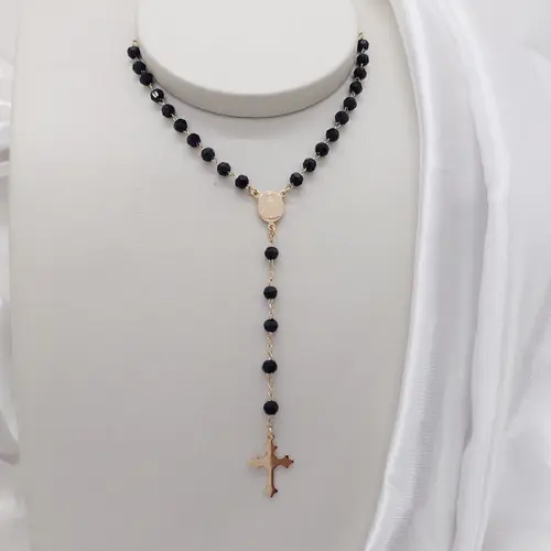 COLAR TERÇO BANHADO A OURO 18K