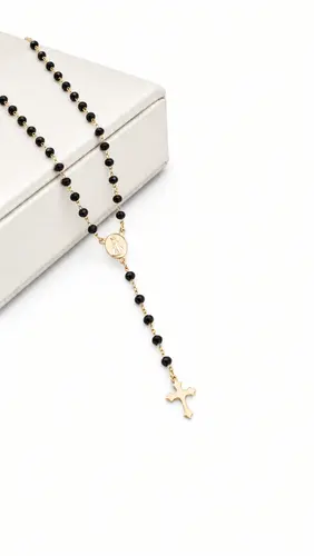 COLAR TERÇO BANHADO A OURO 18K