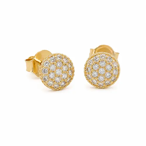 BRINCO LUMIERE PAVE M BANHADA A OURO 18K