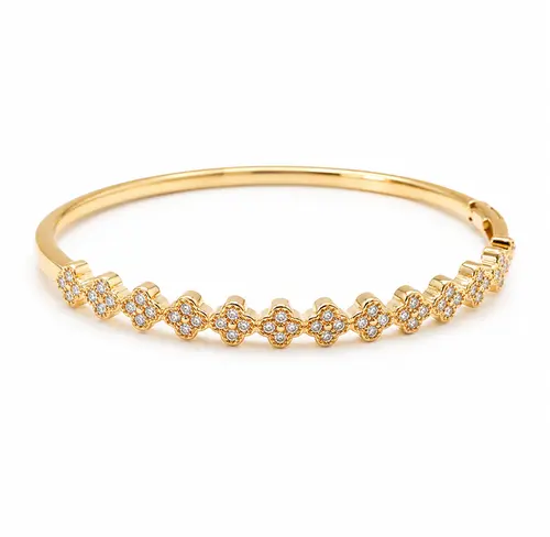 BRACELETE CLOVER SHINE BANHADO A OURO 18K