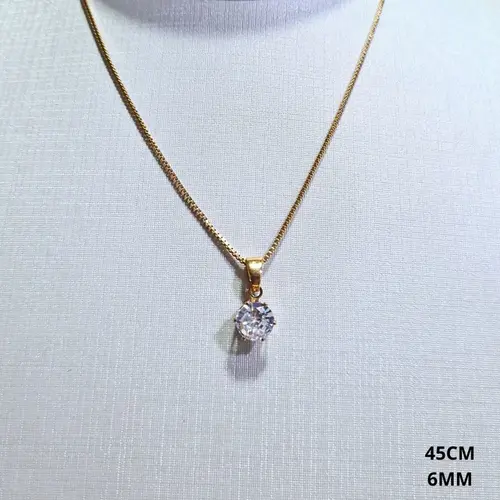 Colar Ponto de Luz Banhado a Ouro 18K