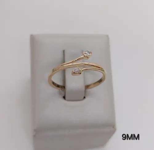 Anel Gotas de Luz Banhado a Ouro 18K