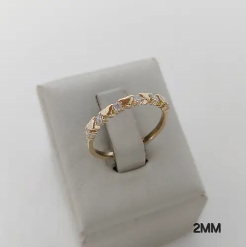 Anel Corações de Amor Banhado a Ouro 18K