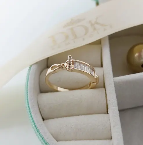 ANEL FECHO DE LUZ BANHADO A OURO 18K