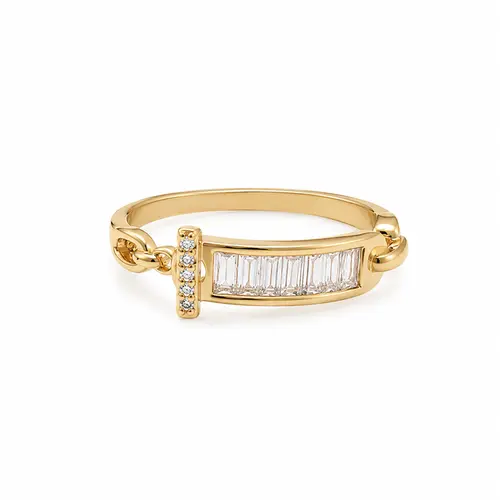 ANEL FECHO DE LUZ BANHADO A OURO 18K