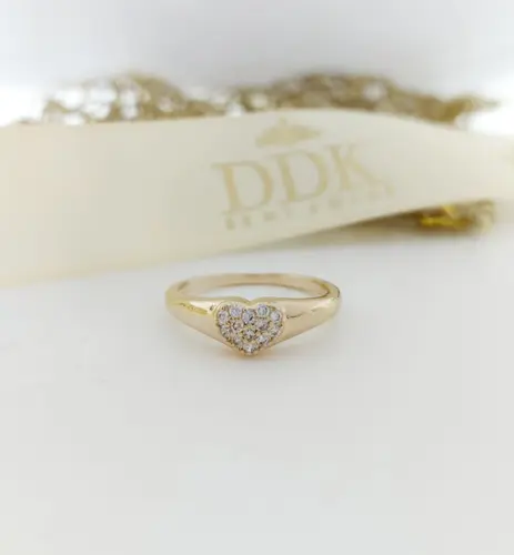 ANEL ENCANTO DE AMOR BANHADO A OURO 18K