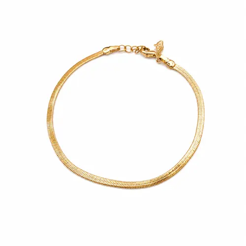 PULSEIRA ELEGANCE SNAKE BANHADA A OURO 18K