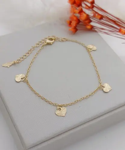 PULSEIRA CORAÇÃO ESSENZA BANHADA A OURO 18K