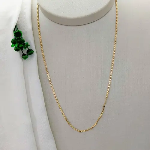 CORRENTE INFANTIL ELO QUADRADO BANHADA A OURO 18K