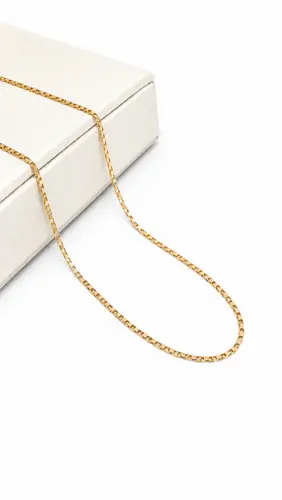 CORRENTE INFANTIL ELO QUADRADO BANHADA A OURO 18K