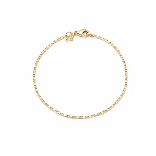 PULSEIRA MASCULINA ELO DOURADA BANHADA A OURO 18K