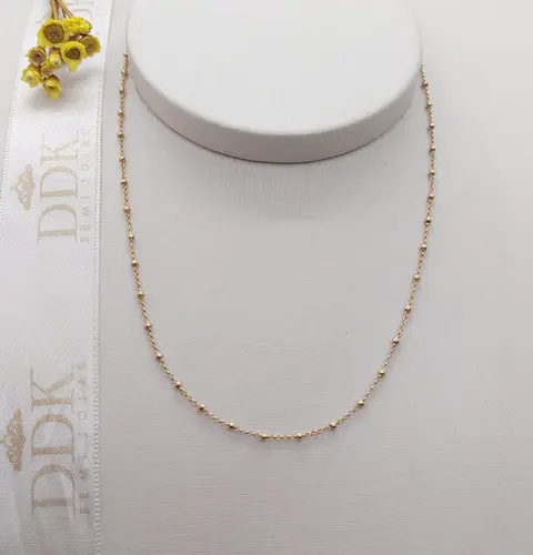 CHOKER GOLDEN DOTS BANHADA A OURO 18K