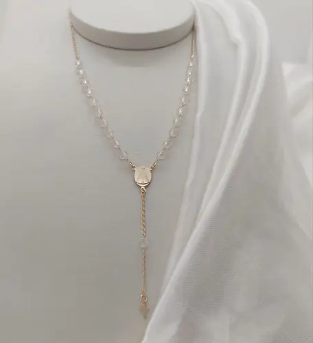 COLAR ROSARIO GRACE BANHADA A OURO 18K