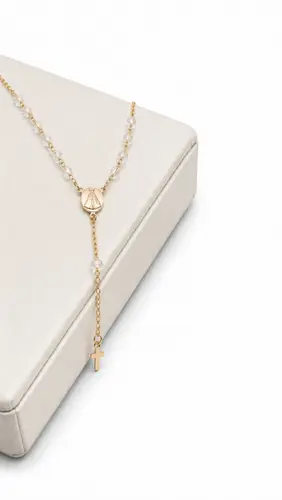 COLAR ROSARIO GRACE BANHADA A OURO 18K