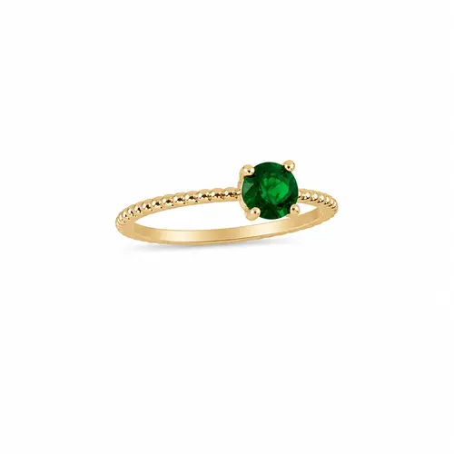 ANEL SOLITÁRIO MAJESTADE BANHADO A OURO 18K