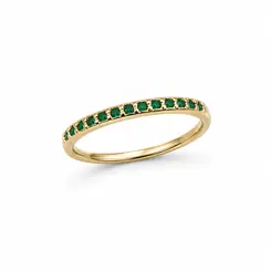 ANEL RIVIERA ESMERALDA BANHADO A OURO 18K