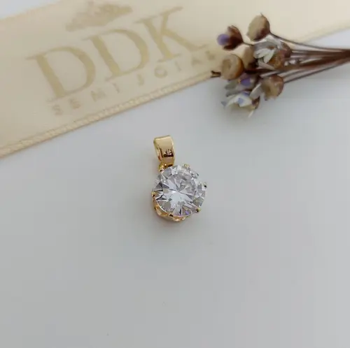 PINGENTE PONTO DE LUZ G BANHADO A OURO 18K