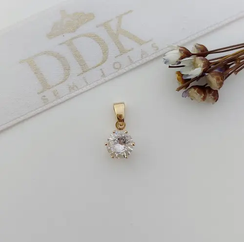 PINGENTE PONTO DE LUZ P BANHADO A OURO 18K