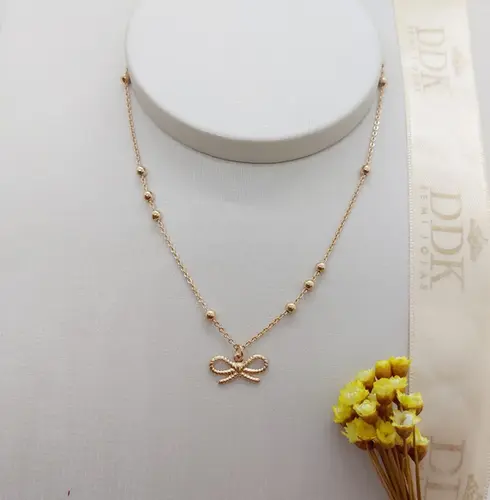 CHOKER LAÇO DELICAT GOLD BANHADO A OURO 18K