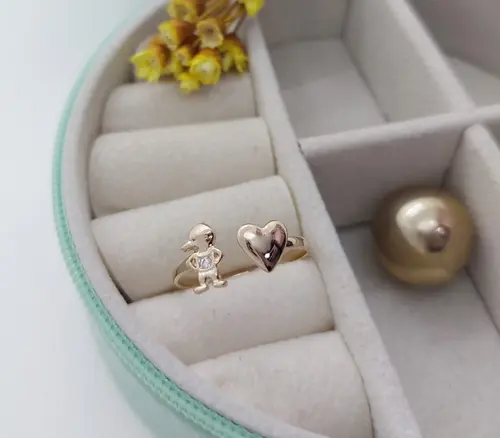 ANEL DUCK LOVE BANHADO A OURO 18K