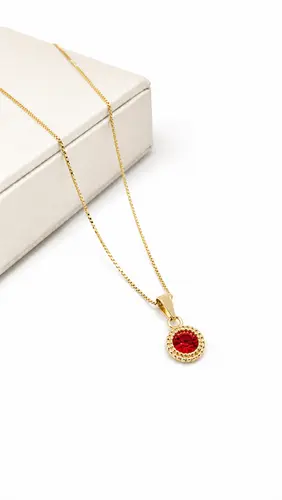 CHOKER RUBI GLOW BANHADA A OURO 18K
