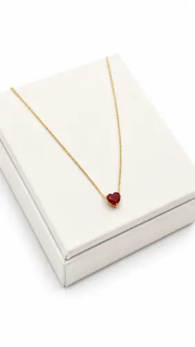 CHOKER CORAÇÃO RUBI CLASSIC BANHADO A OURO 18K
