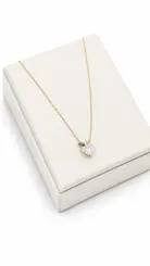 COLAR MAÇÃ VERDE BANHADO A OURO 18K